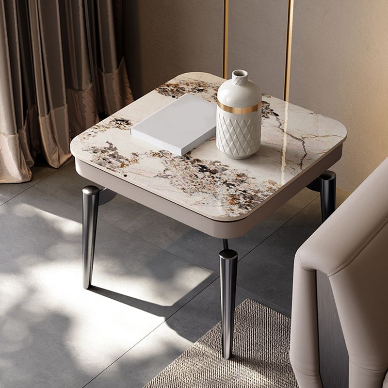 Table d'appoint en métal luxueuse Pierre 4 jambes SOFFA