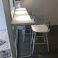 White Modern Style Rectangle Bar Table in Wood and Metal Milk Tea Shop Bar Table Clearhalo 'Bar Furniture' 'Bar Tables' 'bar_tables' 'furn' 'furn_bar_tables' 'Furniture' 'furniture_bar_tables' 'Kitchen & Dining Furniture' 1200x1200_bb3bc452-d82a-432d-9542-50e1ce0bdfd4