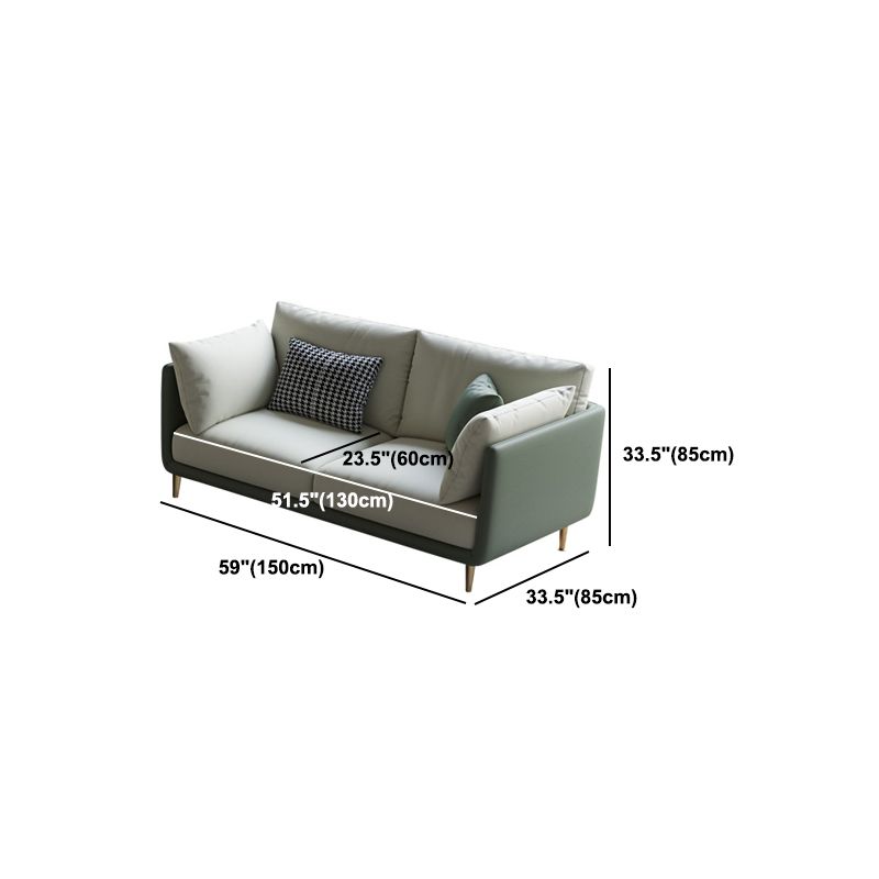 Contemporary Standard Sofa Set Square Arm Faux Leather Settee Couch Clearhalo 'furn' 'furn_sofas' 'Furniture' 'Living Room Furniture' 'Sofa' 'sofas' 1200x1200_bb3bd718-ff46-40c2-ad9c-04d3f9359514