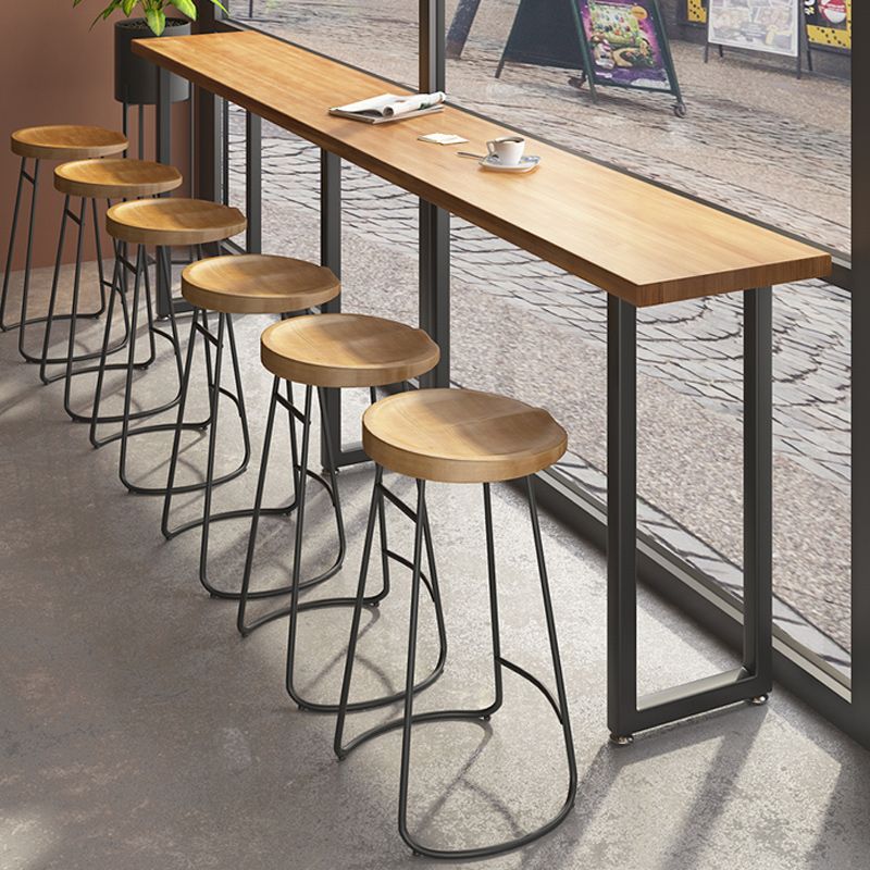 Modern Style 1/7 Pieces Bar Table Set Rectangle Pine Wood Counter Table for Balcony Clearhalo 'Bar Furniture' 'furn' 'furn_home_bar_bar_sets' 'Furniture' 'Home Bars & Bar Sets' 'home_bar_bar_sets' 'Kitchen & Dining Furniture' 1200x1200_bb3c2275-13b0-4715-a374-30f2cd05cc10
