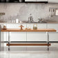 Rectangle 1/2/5/7 Pieces Dining Set Acrylic Base Dining Furniture in Natural Clearhalo 'Dining Room Sets' 'Dining Tables & Seating' 'dining_room_set' 'furn' 'furn_dining_room_set' 'Furniture' 'Kitchen & Dining Furniture' 1200x1200_bb3d2cec-f1a2-4553-bbc3-682544a7a1ae