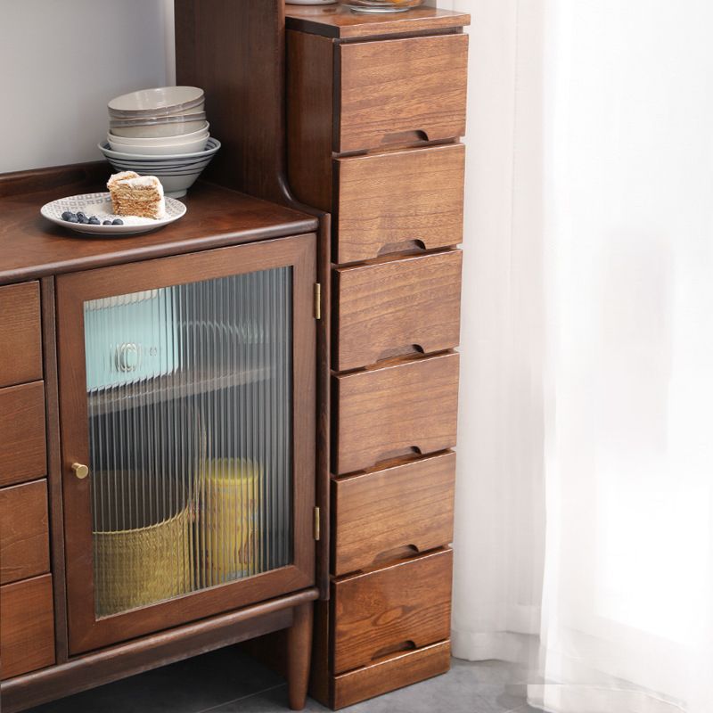 44 "hoge houten 6-lads accentborstkant vierkante bovenkant zonder handkastje