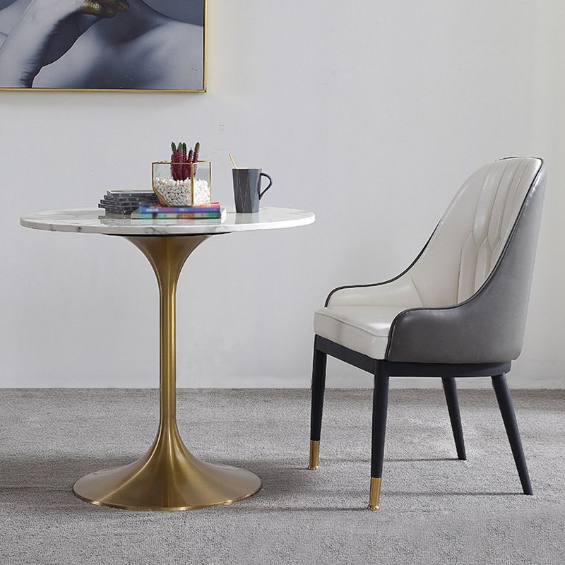 Pièces modernes 1/2/4/5 Pièces à manger Table à manger en pierre ronde pour balcon