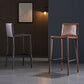 Tabouret de comptoir de dossier industriel de 39 "à hauteur avec coussin en cuir