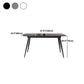 Black Metal Frame Industrial Rectangle Dining Table Sintered Stone Table for Home Clearhalo 'Dining Tables & Seating' 'Dining Tables' 'dining_table' 'furn' 'furn_dining_table' 'Furniture' 'Kitchen & Dining Furniture' 1200x1200_bb44d475-d3dd-4ed8-97d3-26c8ee038379