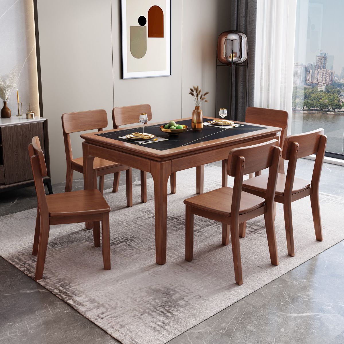 Modern Kitchen Square Dining Chair Open Back Dining Side Armless Chair Clearhalo ' kitchen&dining_furn' 'Dining Chairs' 'Dining Tables & Seating' 'dining_chair' 'furn' 'furn_dining_chair' 'Furniture' 'furniture_dining_chair' 'Kitchen & Dining Furniture' 'kitchen' 1200x1200_bb47433f-cd96-4887-b9f8-fccd55d83b65
