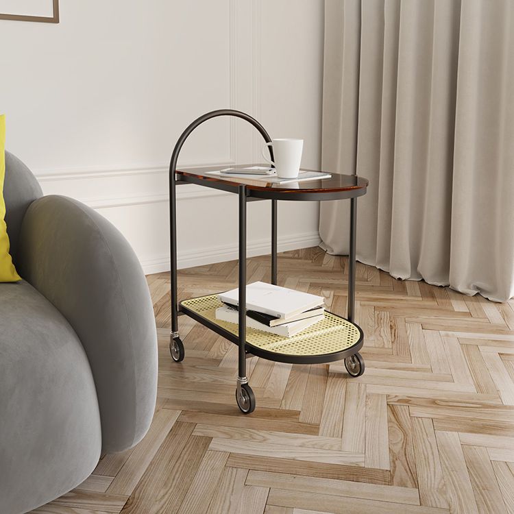 Cama de almacenamiento abierto mesita de noche gabinete moderno para dormitorio