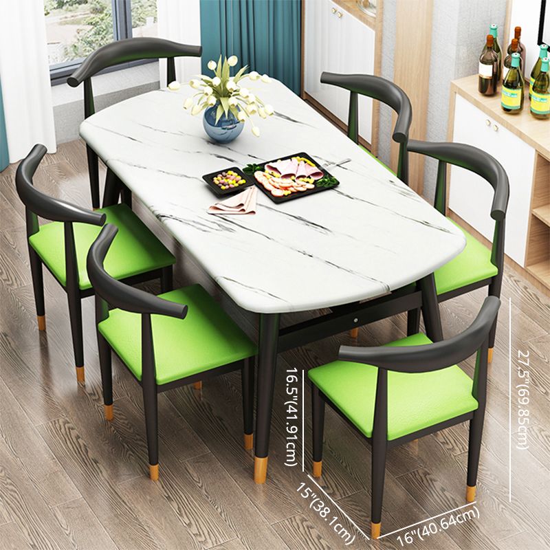 Standard Wood Top Dining Room Set with 4 Black Wood Legs Base for Dining Furniture Clearhalo 'Dining Room Sets' 'Dining Tables & Seating' 'dining_room_set' 'furn' 'furn_dining_room_set' 'Furniture' 'furniture_dining_room_set' 'Kitchen & Dining Furniture' 'kitchen&dining_furn' 'kitchen' 1200x1200_bb47f53e-7857-448e-ab15-4e3f3097148e