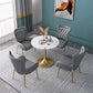 Metalen traditionele luxe ronde tafel van gesinterd stenen tafel met tulponderstel