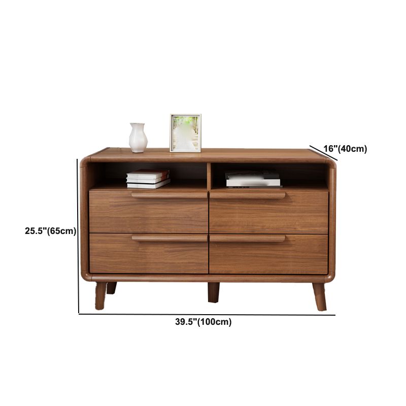 Mobile rettangolare moderno mobile laterale minimalista in legno con cassetto