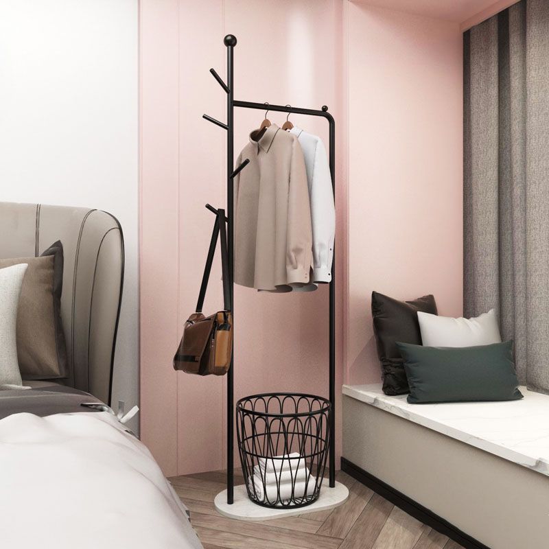 Wunderschöner Metallbeschattierungs -Rackkorb Vorratskleider Rack mit Kleiderhaken