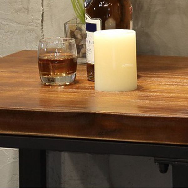 Industrial 1/3/4/5 Pieces Bar Table Set Square Pine Wood Counter Table with Stools