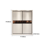 White Contemporary Wardrobe Cabinet Wooden Wardrobe Armoire for Home Clearhalo 'Armoires & Wardrobes' 'armoires_wardrobes' 'Bedroom Furniture' 'furn' 'furn_armoires_wardrobes' 'Furniture' 1200x1200_bb50822d-bcae-4f09-8d22-9e9aec6c7b43