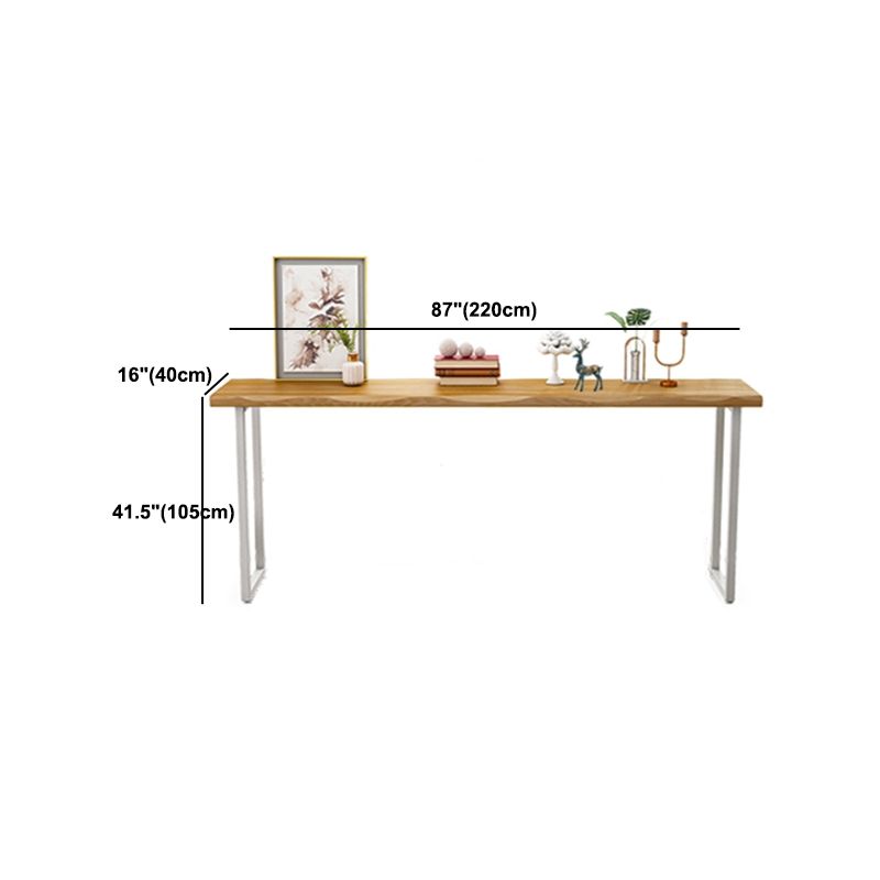 Rectangle de table de bar à bois massif rectangle Ensemble de comptoir 1/4 pièces avec tabourets sans dos