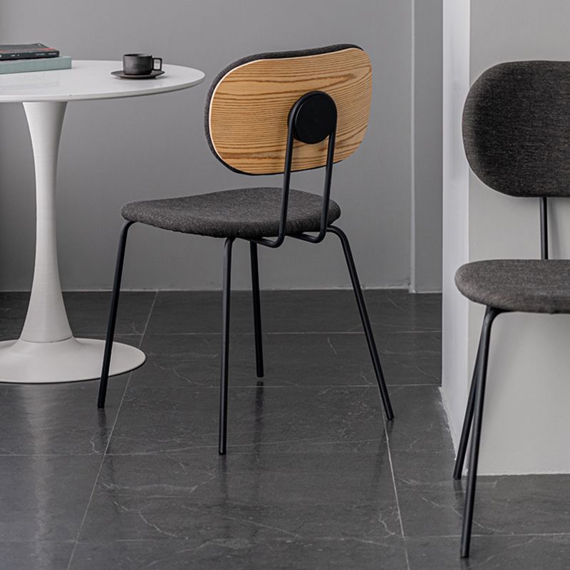 Industriële open achterkant eetkamerstoel stoffen eetstoelen voor thuis