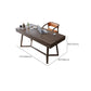 Table d'ordinateur de forme rectangulaire Bureau d'écriture en bois en marron