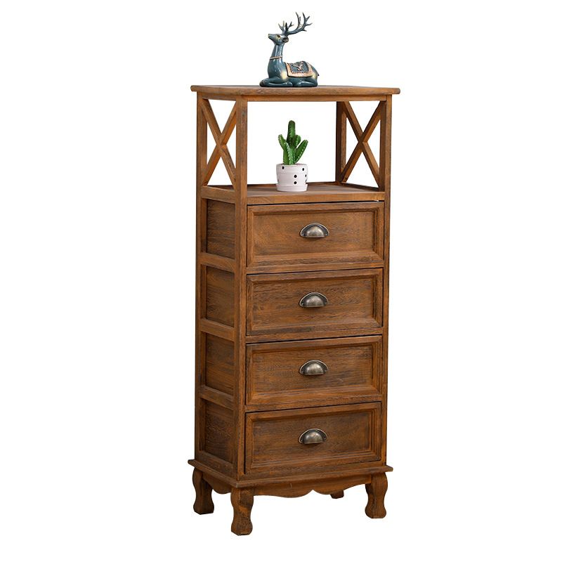 Modern Wood Accent Chest with Drawers and Shelf 11.81" Wide Chest Clearhalo 'Cabinets & Chests' 'cabinets_chests' 'furn' 'furn_cabinets_chests' 'Furniture' 'Living Room Furniture' 1200x1200_bb52dfae-c3ac-4c00-8a03-1e0200ff939c