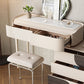 Trucco in legno bianco da 15,74 "tavolo da banco di vanità per trucco vanità largo con 2/5 cassetti
