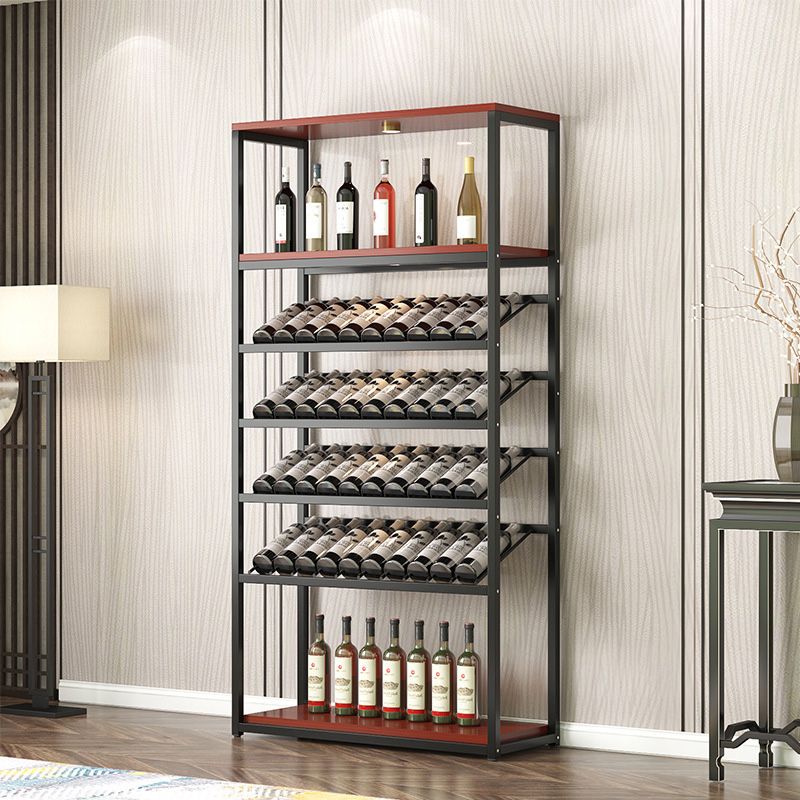 Contemporary Floor Bottle Wine Rack Single Black Metal Wine Holder Clearhalo 'furn' 'furn_wine_racks' 'Furniture' 'Kitchen & Dining Furniture' 'Wine Racks' 'wine_racks' 1200x1200_bb53b085-3aa8-48e8-ba11-ed4776dba442