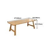 Pine Wood Top Dining Table Modern Dining Table with Double Pedestal Base Clearhalo 'Dining Tables & Seating' 'Dining Tables' 'dining_table' 'Furniture' 'furniture_dining_table' 'Kitchen & Dining Furniture' 'kitchen' 'kitchen_dining_table' 1200x1200_bb54b105-a834-4b72-afc2-c75f575367a7