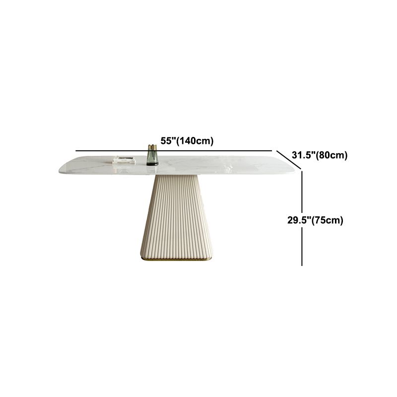 Nordic Glam Sintered Stone Dining Rectangle Table Set 1/4/5/6/7 Pieces Dining Set Clearhalo 'Dining Room Sets' 'Dining Tables & Seating' 'dining_room_set' 'furn' 'furn_dining_room_set' 'Furniture' 'Kitchen & Dining Furniture' 1200x1200_bb54bd53-9c71-4f04-ad1f-414f832c2d4e