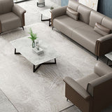 Faux Cuir évasé canapé contemporain canapé avec coussins