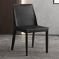 Faux Leather Armless Dining Chairs Contemporary Side Chair Set