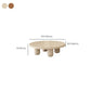 Mesa de centro de 4 patas, mesa de cóctel de madera con tapa redonda para sala de estar