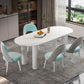 Solid Wood Legs Contemporary Free Form Dining Table Sintered Stone Dining Table for Kitchen Clearhalo ' dining_table' 'Dining Tables & Seating' 'Dining Tables' 'furn' 'furn_dining_table' 'Furniture' 'furniture_dining_table' 'Kitchen & Dining Furniture' 'kitchen&dining_furn' 'kitchen' 'kitchen_dining_table' 1200x1200_bb57295d-c903-4841-90ca-dcd453c03acc