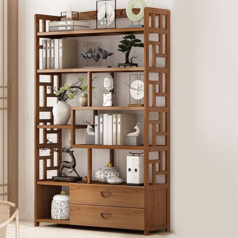 Estantería estándar de estilo contemporáneo de estilo de bambú sólido para la sala de estudio