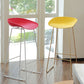 Contemporary Plastic Armless Bar Stool Low Back Bar Height Stool with Metal Frame