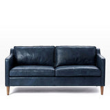 Industrial Faux Leather Loose Back Sofa with Solid Color Sloped Arms Clearhalo 'furn' 'furn_sofas' 'Furniture' 'furniture_sofas' 'kitchen' 'kitchen_sofas' 'Living Room Furniture' 'Sofa' 'sofas' 1200x1200_bb58bbe7-ca77-453b-ad1b-349a7a8a2d14