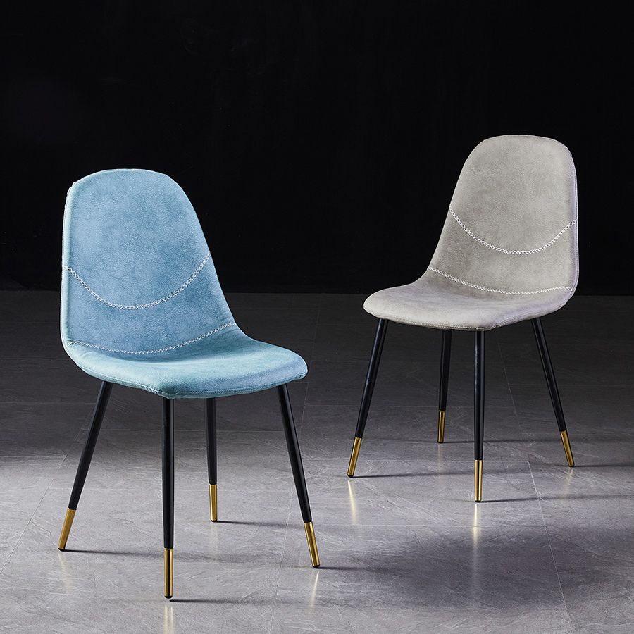 Scandinavian Design Solid Back Armless Dining Chairs Leather Dining Side Chairs Clearhalo ' kitchen&dining_furn' 'Dining Chairs' 'Dining Tables & Seating' 'dining_chair' 'furn' 'furn_dining_chair' 'Furniture' 'furniture_dining_chair' 'Kitchen & Dining Furniture' 'kitchen' 1200x1200_bb595bee-a243-43c2-9547-2f5ad6d2c3b8