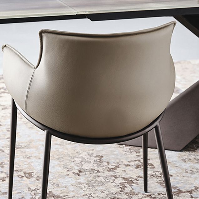 Industriële armstoel metalen vaste rug eetkamerstoel voor eetkamer