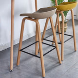 Contemporary Plastic Bucket Low Back Bar Stools with Metal Base