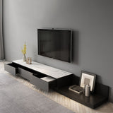 MODERNA TV stand con archiviazione scorrevole, console TV in TV grigio Fit per un massimo di 71 /92