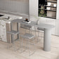 Stone Modern Indoor Bistro Bar Table Double Pedestal Bar Height Cocktail Table Clearhalo 'Bar Furniture' 'Bar Tables' 'bar_tables' 'Furniture' 'furniture_bar_tables' 'Kitchen & Dining Furniture' 'kitchen&dining_furn' 'kitchen' 1200x1200_bb5ae9a4-e190-4c78-86d8-7745eafc6a40