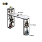 Glam 1/2/3 Pieces Bar Table Set Rectangle Stone Bar Table with Metal High Stools Clearhalo 'Bar Furniture' 'furn' 'furn_home_bar_bar_sets' 'Furniture' 'Home Bars & Bar Sets' 'home_bar_bar_sets' 'Kitchen & Dining Furniture' 1200x1200_bb5c929d-1ea0-414f-a488-a526c96a6ad6