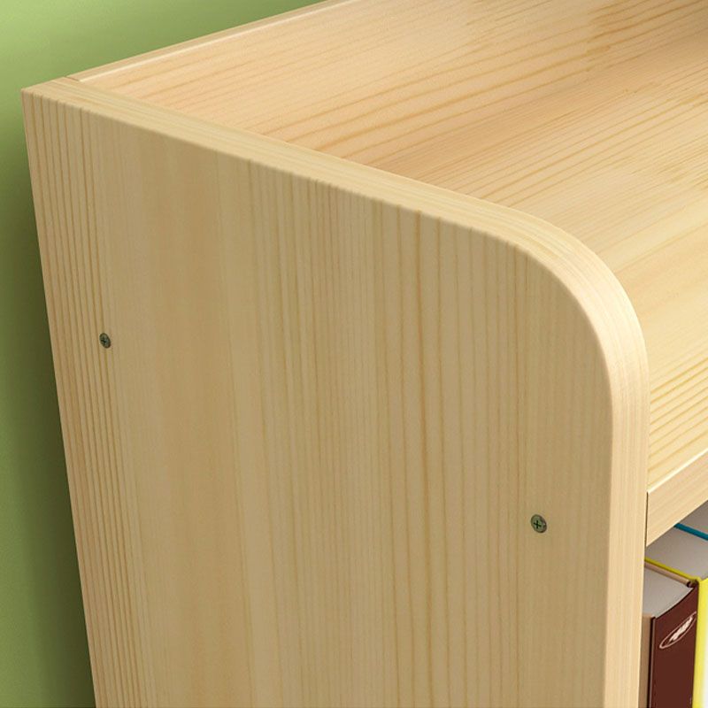 9.4" W Modern Wood Bookcase with Rectangular Shelves Bookshelf  for Living Room