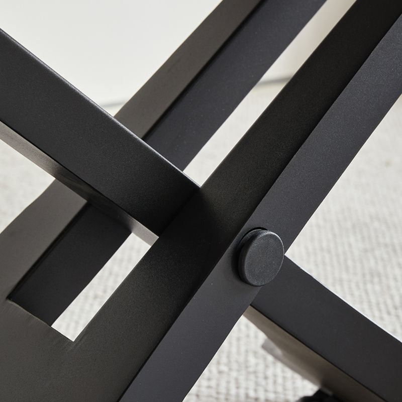 17.7"H Modern Adjustable Metal Cross Base Slate Square Coffee Table on Wheels Clearhalo 'Coffee & Accent Tables' 'Coffee Tables' 'coffee_tables' 'furn' 'furn_coffee_tables' 'Furniture' 'Living Room Furniture' 1200x1200_bb5e3a6d-ce17-48a8-9def-6e1a7f54ee14