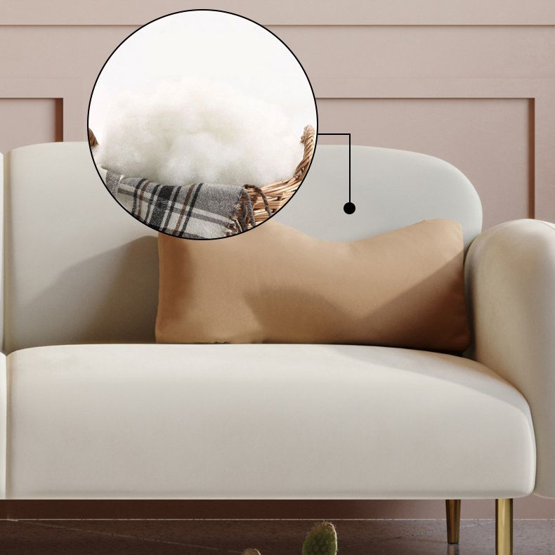 Modern Style Round Armrest Sponge/latex Cushion Pink/white/Hussey/green Fabric Sofa Clearhalo 'furn' 'furn_sofas' 'Furniture' 'furniture_sofas' 'kitchen' 'kitchen_sofas' 'Living Room Furniture' 'Sofa' 'sofas' 1200x1200_bb5e7d4a-f512-4a98-9bf3-c4d6ccf5800a