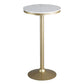 Stone Top Bar Counter White Traditional Luxury Bar Counter with Gold Base