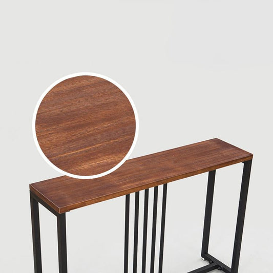 Solid Wood Rectangle Console Table 29.53-inch Tall End Table with 1 Shelf
