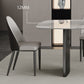 White Stone Dining Set with Padded Chairs 1/4/5/6 Pcs Modern Dinette Set