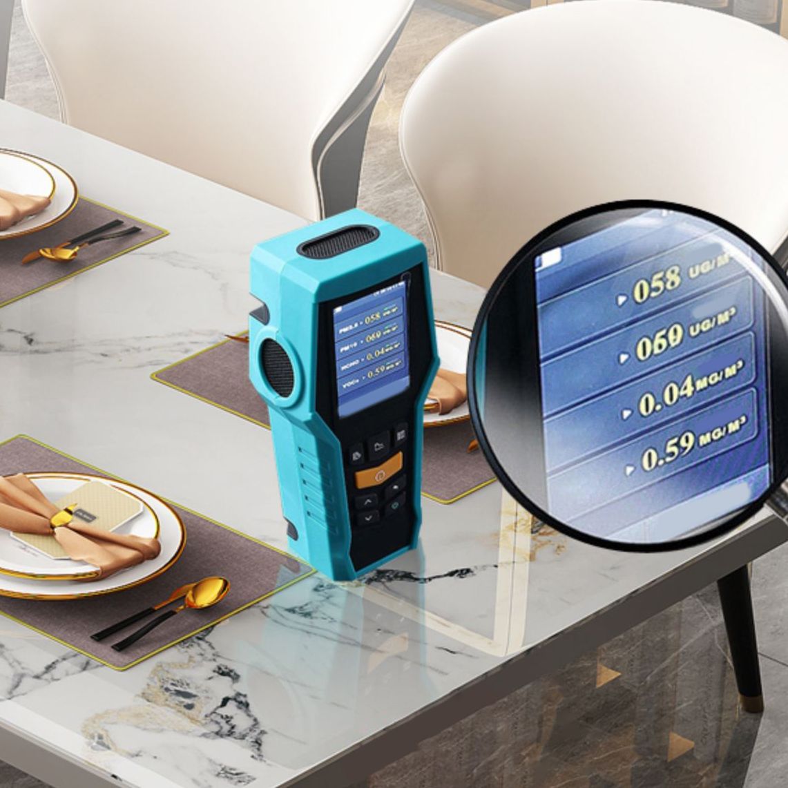 Modern Style Stone Furniture 5/7/9/11 Pcs Rectangle Shape Dinette Table with Dining Chair