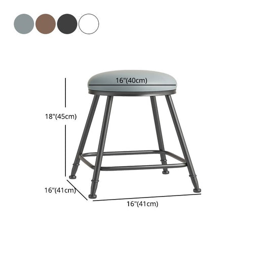Scandinavian Backless Footrest Barstool Matte Finish Upholstered Home Stool Clearhalo 'Bar Furniture' 'Bar Stools' 'bar_stools' 'furn' 'furn_bar_stools' 'Furniture' 'furniture_bar_stools' 'Kitchen & Dining Furniture' 1200x1200_bb637bba-5c7f-4452-8df5-c48841074491