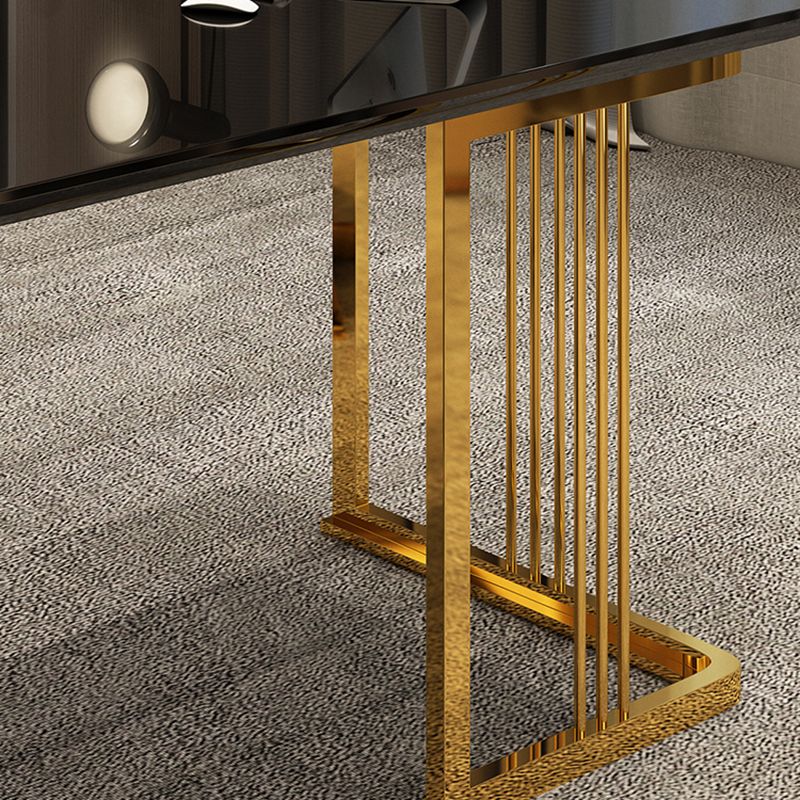Rectangular Glam Office Desk with 3 Storage Drawers Writing Desk Artificial Wood Clearhalo 'furn' 'furn_office_desk' 'Furniture' 'Office Desks' 'Office Furniture' 'office_desk' 1200x1200_bb639c4e-1ec2-47ad-8ee8-acfc728c0561