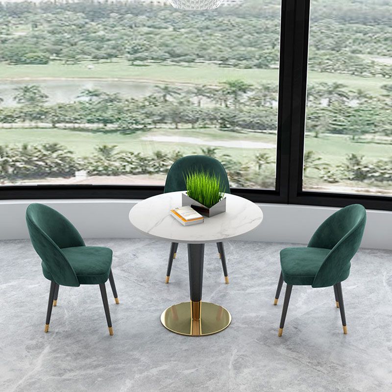 Nordic Glam Dining Chairs Armless Open Back Side Chairs for Kitchen with Metal Legs Clearhalo ' kitchen&dining_furn' 'Dining Chairs' 'Dining Tables & Seating' 'dining_chair' 'furn' 'furn_dining_chair' 'Furniture' 'furniture_dining_chair' 'Kitchen & Dining Furniture' 'kitchen' 1200x1200_bb647e92-fe26-4a69-ab5f-7c2b1ac481cf