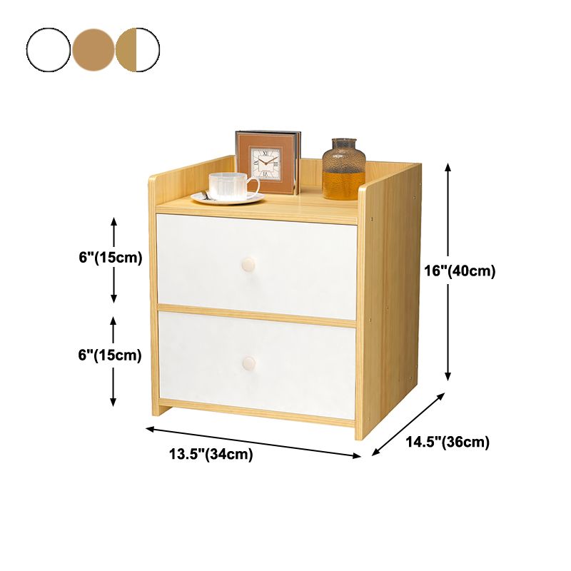 Tavolo da letto moderno da 16 "H IMITAZIONE DEL CASSAGGIO IN LEGNO TABELLA NOTTE