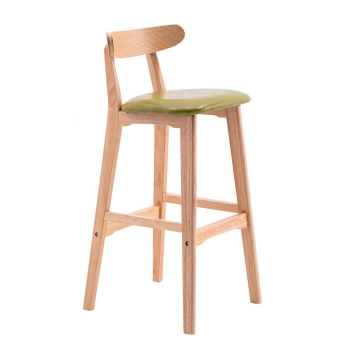 Scandinavian Restaurant Rubberwood Stool Matte Finish Upholstered Bar Stools Clearhalo 'Bar Furniture' 'Bar Stools' 'bar_stools' 'furn' 'furn_bar_stools' 'Furniture' 'furniture_bar_stools' 'Kitchen & Dining Furniture' 1200x1200_bb676920-004f-4708-a7aa-e257ec12386b
